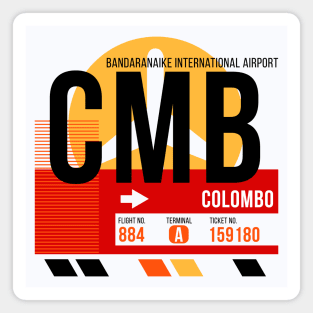 Colombo (CMB) Airport // Sunset Baggage Tag Magnet